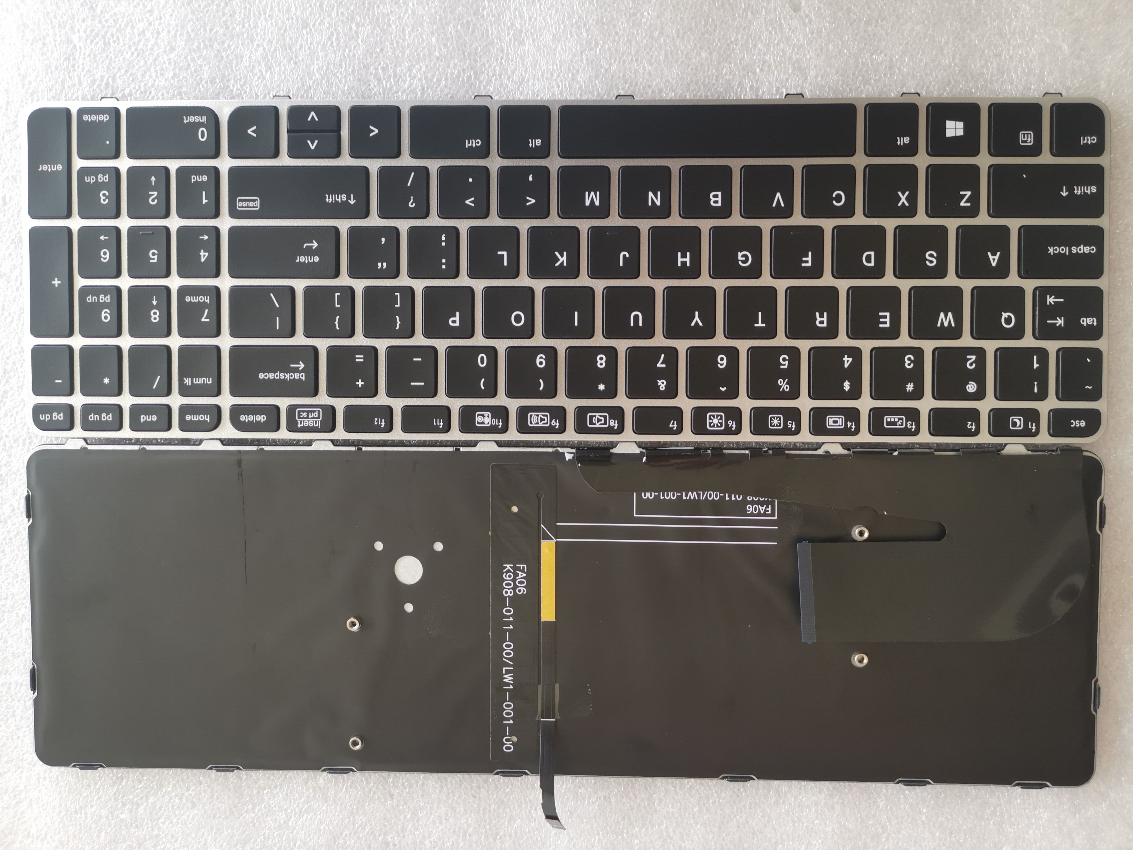 Picture of New Replacement Laptop Keyboard For HP 850G3/755G3/ZBOOK15U G3 SILVER FRAME BLACK Backlit (OEM) US Layout